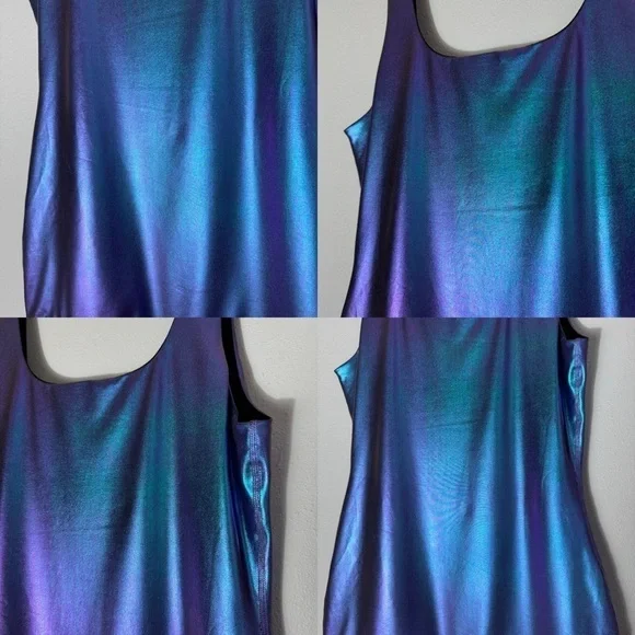 Akira metallic blue/purple shift futuristic romper size L - Picture 14 of 16